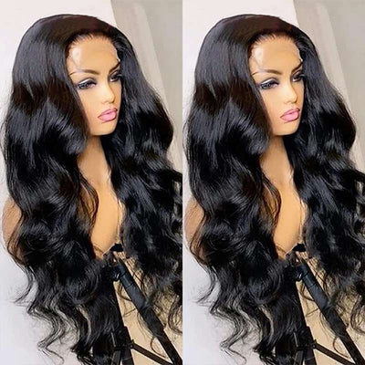 16A Virgin Human Hair Invisible HD Lace Wig 32Inch Body Wave Long Wig Megeen Hair