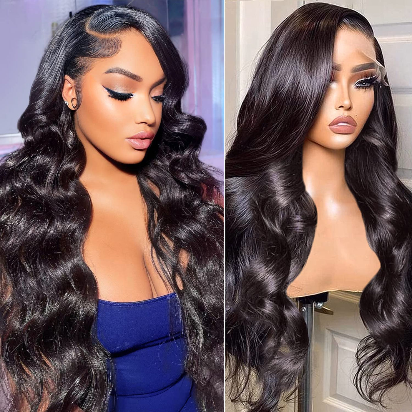 16A Virgin Human Hair Invisible HD Lace Wig 32Inch Body Wave Long Wig Megeen Hair