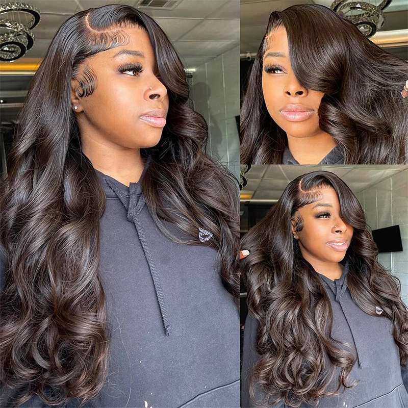 Megeen Hand-made Full 13*6 Frontal Wig Transparent Lace Body Wave Wig