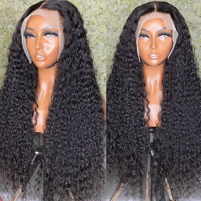 Megeen Human Hair Wig Transparent lace Curly Hair 13*6 Frontal Wig