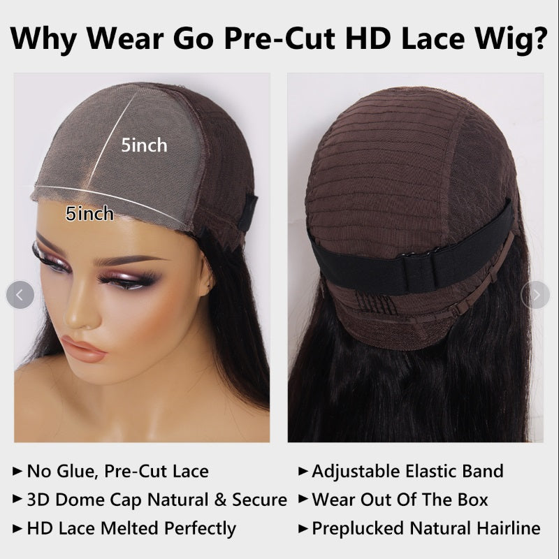 Glueless Wigs for Beginners Deep Wave Human Hair HD Lace Front Wig 5¡Á5 Lace Closure Wig