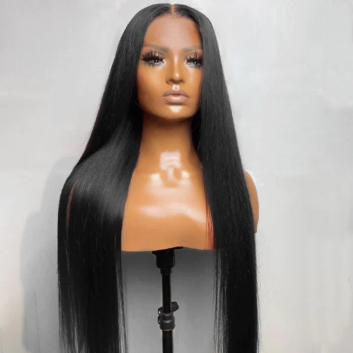 HD Lace Wig 5¡Á5 Glueless Wig Wear and Go Straight Hair 180 Density Pre-Cut Lace Wig