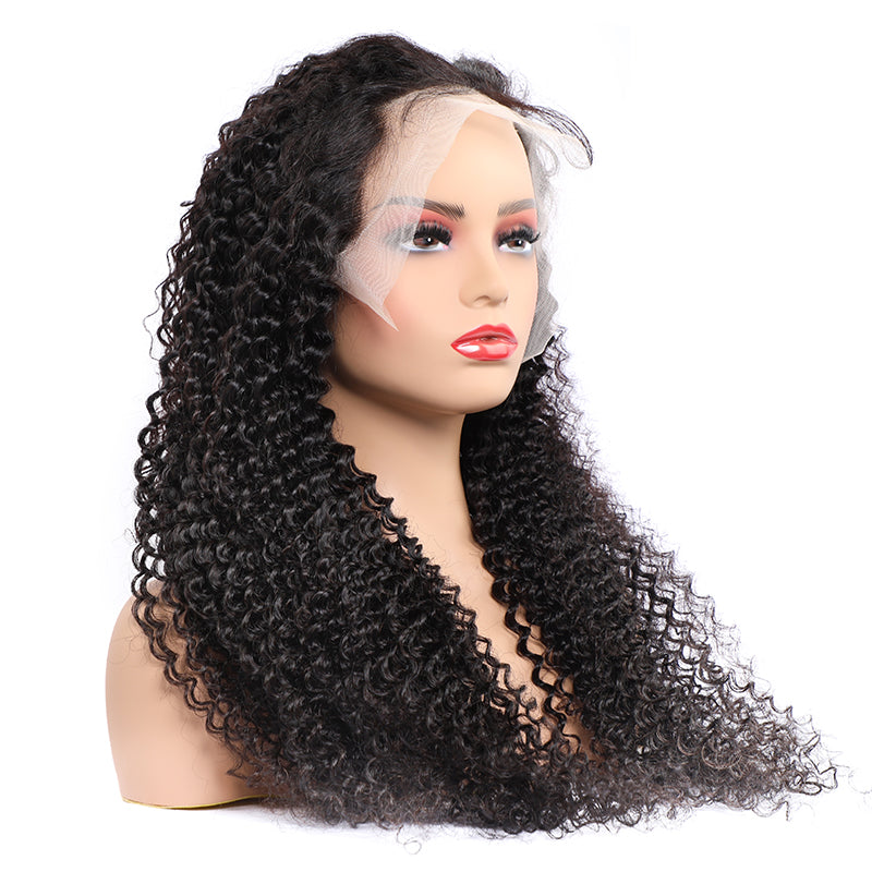 HD Lace Front Wigs Human Hair Kinky Curly 13x4 Lace Wig 180% Density