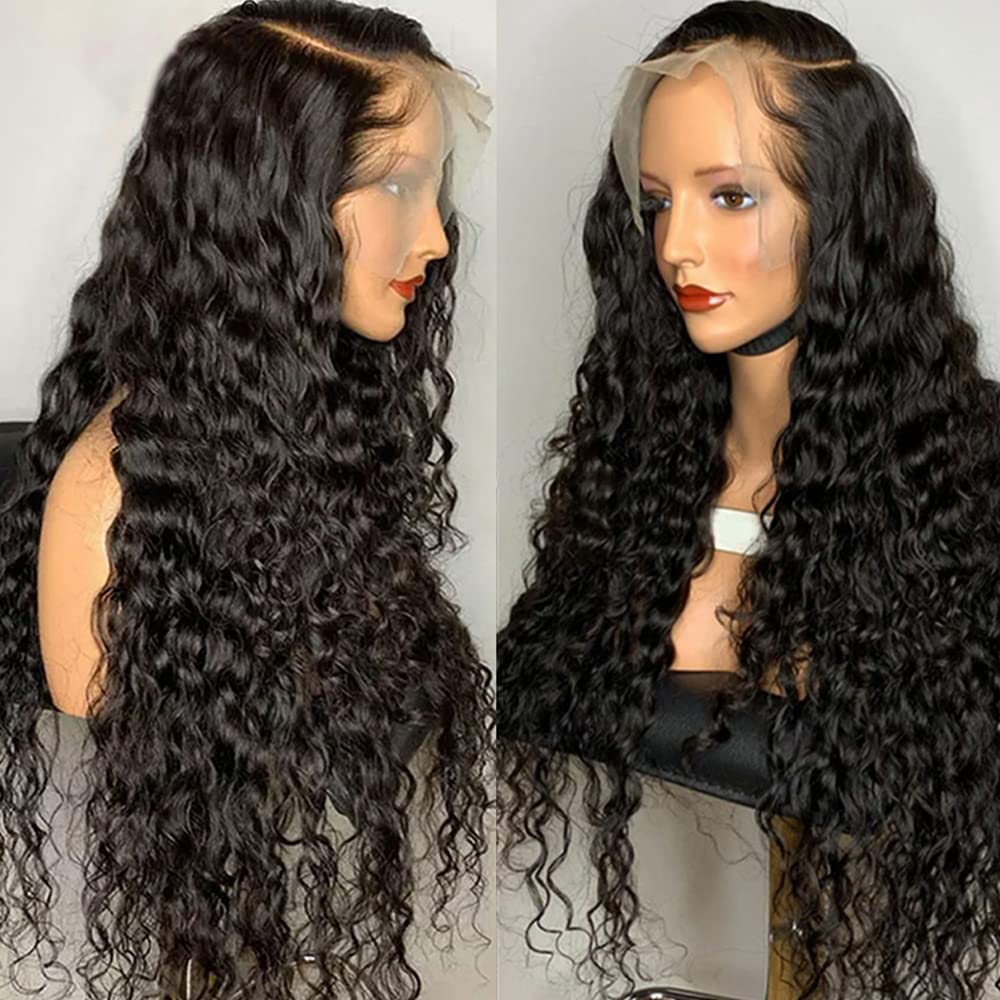 16A Full Frontal Wigs Wet & Wavy Human Hair 13×6 HD Lace Wig Water Wig 180 Density